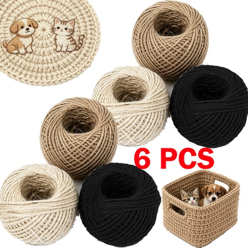 Pezzi corda canapa - 6, per