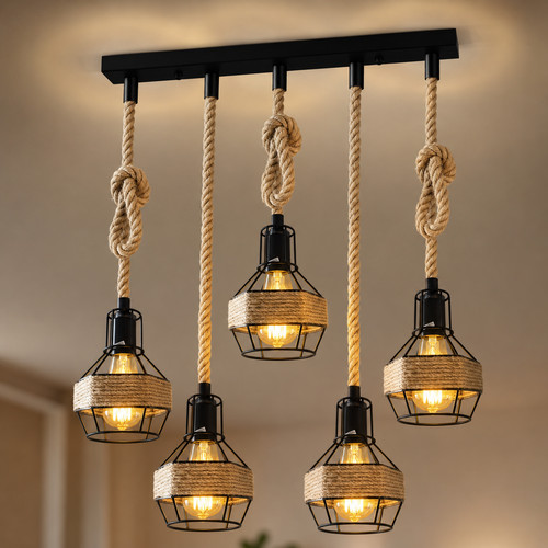 Lampada sospensione corda - lampada, a