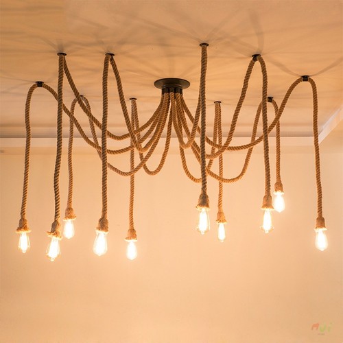 Lampadario retrò corda - , di